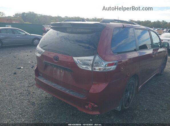 5TDXZ3DC2LS049597 2020 TOYOTA SIENNA Maroon Trasero derecho