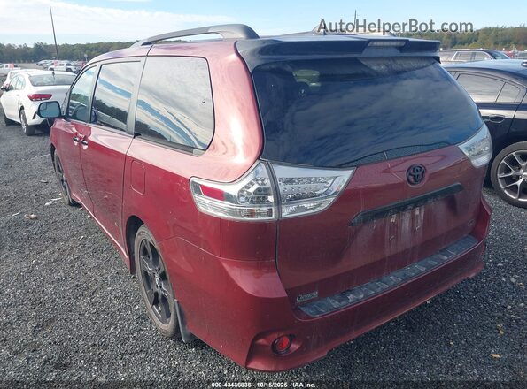 5TDXZ3DC2LS049597 2020 TOYOTA SIENNA Maroon Trasero izquierdo
