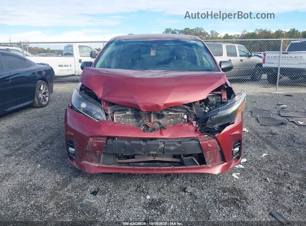 5TDXZ3DC2LS049597 2020 TOYOTA SIENNA Maroon Vista del cuadro de instrumentos