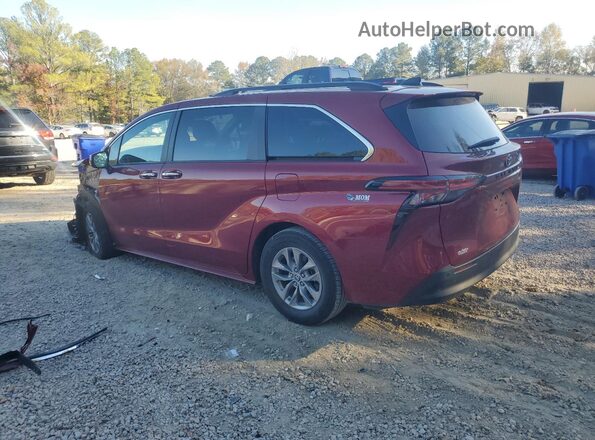 5TDYRKEC2NS126887 2022 TOYOTA LE Burgundy Հետևի ձախ