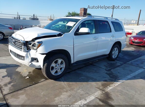 5TDZY5G15JS070636 2018 TOYOTA SEQUOIA White Vista tres cuartos delantera izquierda