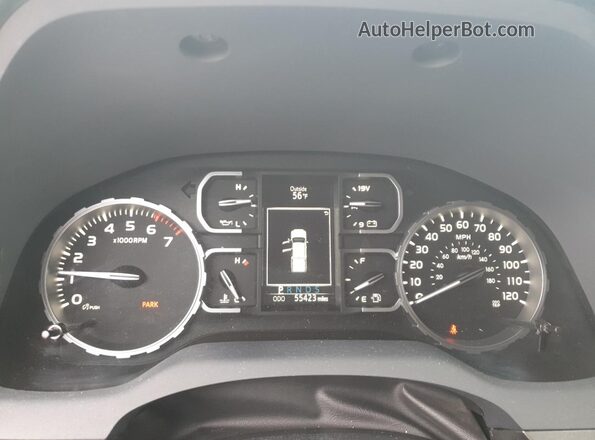 5TFDY5F1XMX023242 2021 TOYOTA TUNDRA Green Instrument cluster view