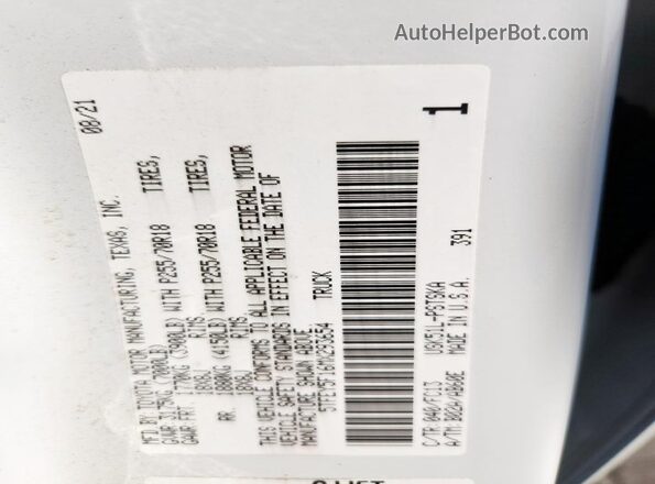 5TFEY5F16MX293654 2021 TOYOTA TUNDRA White Vista del compartimento del motor