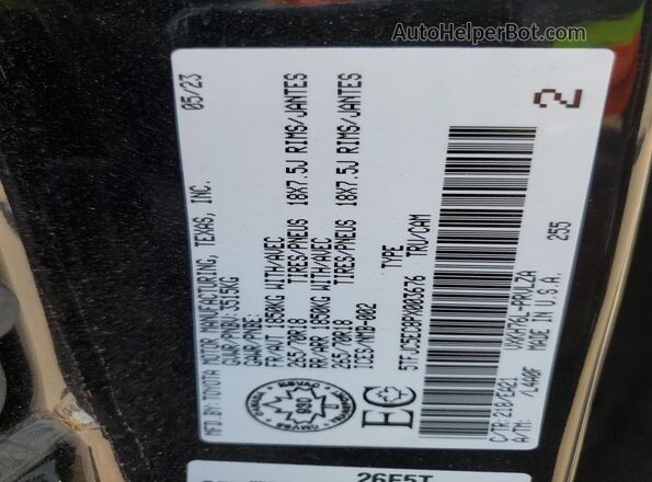 5TFJC5EC8PX003676 2023 TOYOTA LIMITED Black Вид підкапотного простору