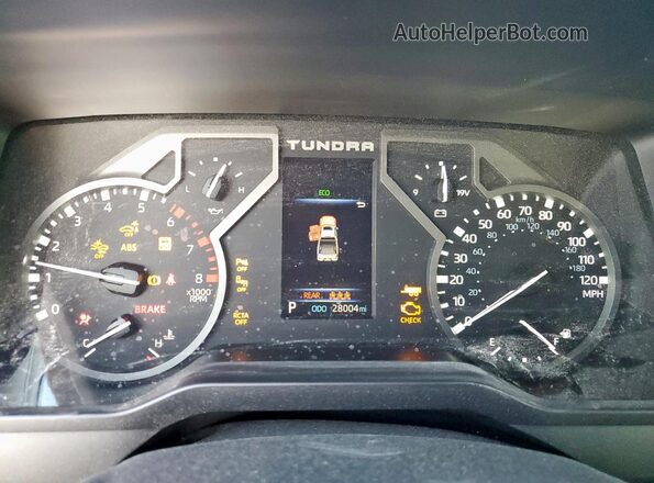 5TFLA5AB8RX033100 2024 TOYOTA TUNDRA White Widok zestawu wskaźników