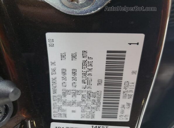 5TFMA5DB4NX016515 2022 TOYOTA TUNDRA Коричневый Вид наклейки с VIN-кодом