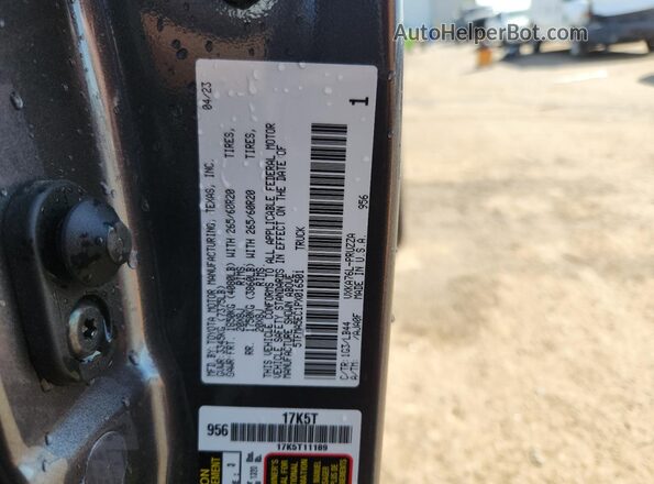 5TFMA5EC1PX016501 2023 TOYOTA TUNDRA Gray VIN sticker view