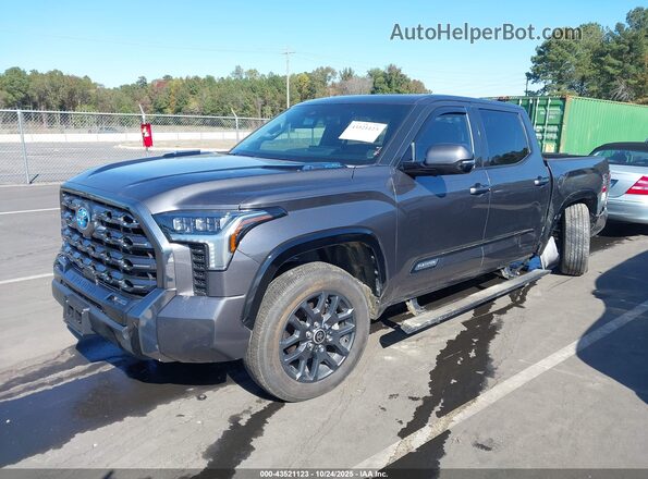 5TFNC5DB1PX033094 2023 TOYOTA TUNDRA HYBRID Gray წინა მარცხენა ხედი სამი მეოთხედიდან