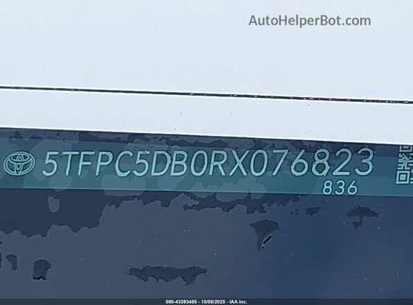 5TFPC5DB0RX076823 2024 TOYOTA TUNDRA HYBRID White Вид підкапотного простору