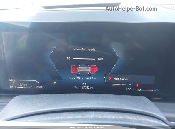 5UX13EU00R9S78326 2024 BMW X5 Gray Вид задніх сидінь