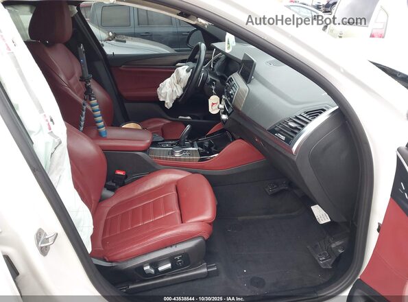 5UX2V1C03L9B47300 2020 BMW X4 White Widok wnętrza z przodu