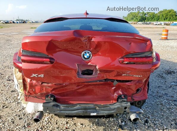 5UX2V1C05M9G24200 2021 BMW X4 Red Rear view