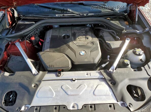 5UX2V1C05M9G24200 2021 BMW X4 Red Engine compartment view