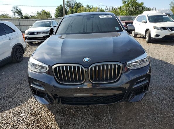 5UX2V5C08M9F46681 2021 BMW X4 Blue Widok z przodu