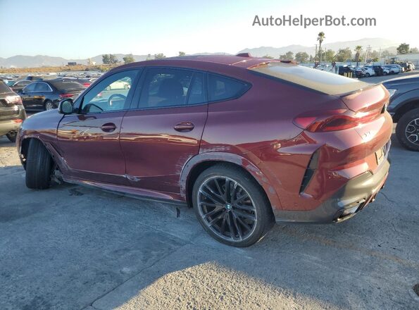 5UX33EX07R9V41884 2024 BMW X6 Maroon Tył lewy