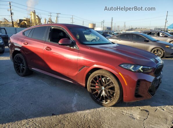 5UX33EX07R9V41884 2024 BMW X6 Maroon Przód prawy