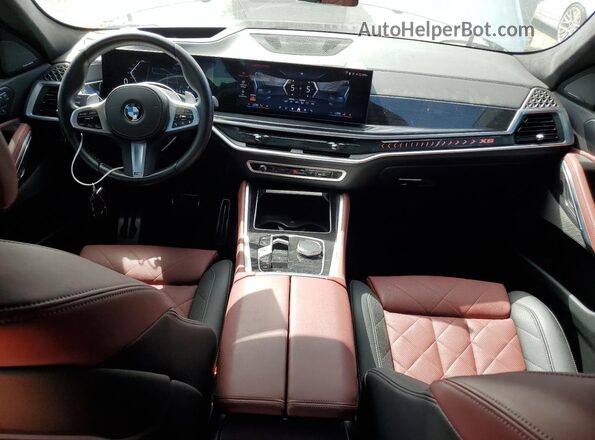 5UX33EX09R9T32078 2024 BMW X6 Gray Вид панелі приладів