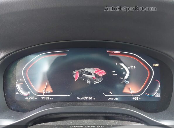 5UX43DP00P9S22726 2023 BMW X3 Gray Вид задніх сидінь