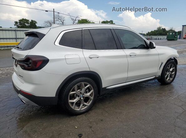 5UX43DP03N9L21344 2022 BMW X3 White Հետևի աջ