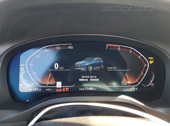 5UX43DP04R9U16453 2024 BMW X3 Blue 