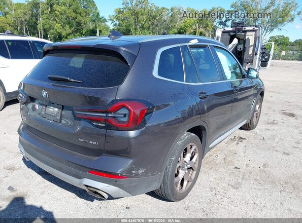 5UX43DP05P9S11172 2023 BMW X3 Black უკანა მარჯვენა