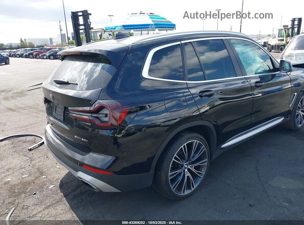5UX43DP08N9J95188 2022 BMW X3 Black Trasero derecho