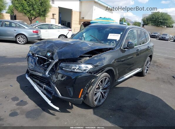 5UX43DP08N9J95188 2022 BMW X3 Black Vista tres cuartos delantera izquierda
