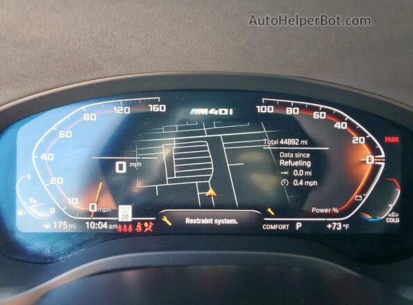 5UX43DT03N9L49652 2022 BMW X4 Серый Вид щитка приборов
