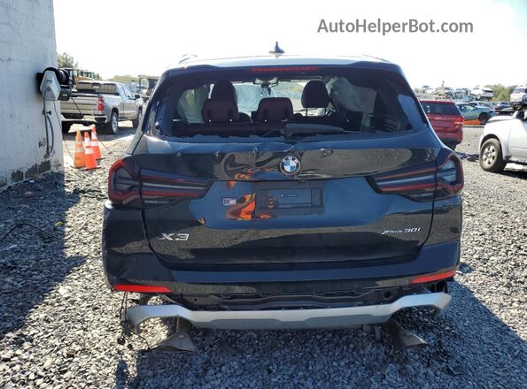 5UX53DP01R9T55809 2024 BMW X3 Black Вид ззаду