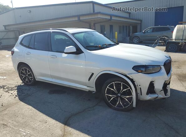 5UX53DP02R9W41345 2024 BMW X3 White Front right