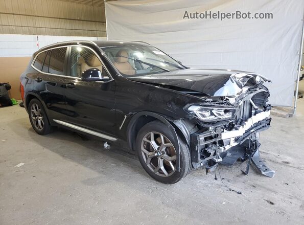 5UX53DP03N9J36621 2022 BMW X3 Black წინა მარჯვენა