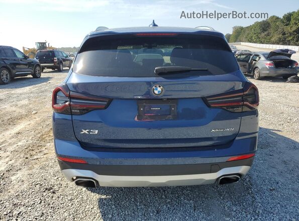 5UX53DP05N9K82082 2022 BMW X3 Blue Вид ззаду