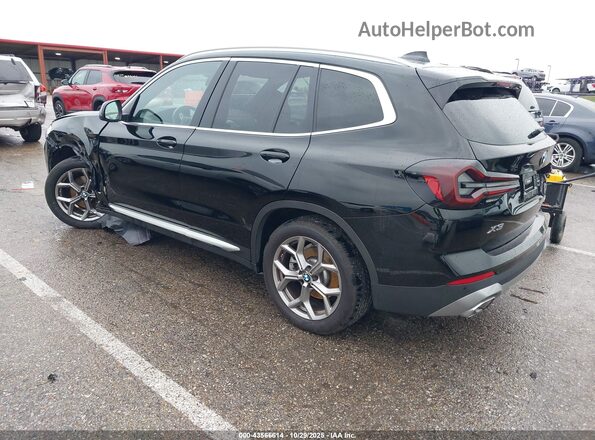 5UX53DP06N9M87362 2022 BMW X3 Черный Задняя левая четверть