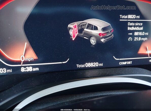 5UX53DP06R9V84549 2024 BMW X3 Gray Vista de los asientos traseros