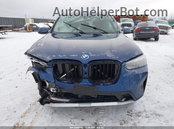 5UX53DP07N9L16667 2022 BMW X3 Blue Vista del cuadro de instrumentos