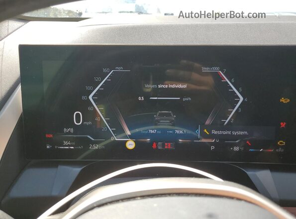 5UX53GP0XS9Z79065 2025 BMW X3 Угольный Вид щитка приборов