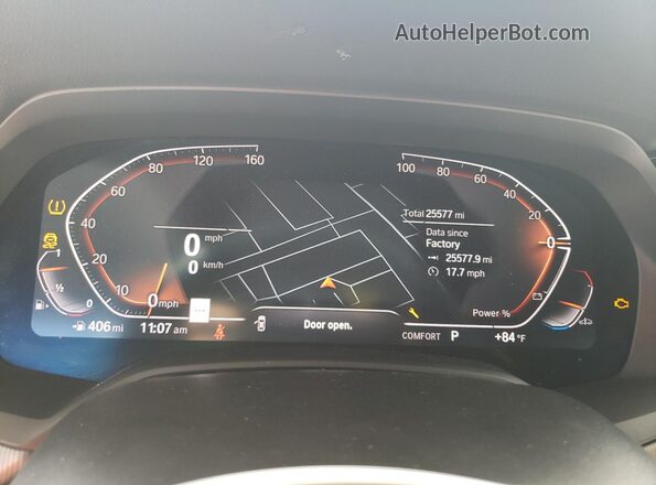 5UXCR4C04P9R42711 2023 BMW X5 White Instrument cluster view