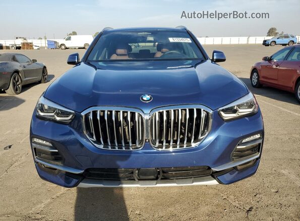 5UXCR4C05M9F14872 2021 BMW X5 Blue Вид спереду