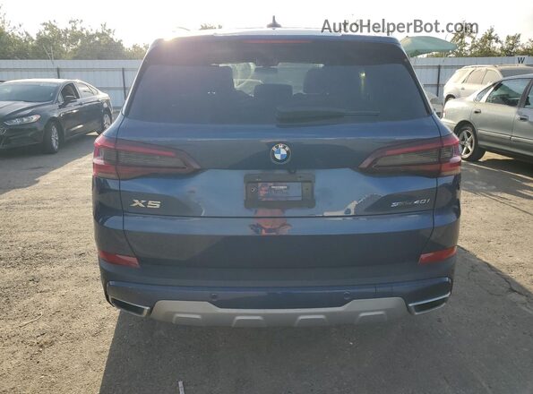 5UXCR4C05M9F14872 2021 BMW X5 Blue Вид ззаду