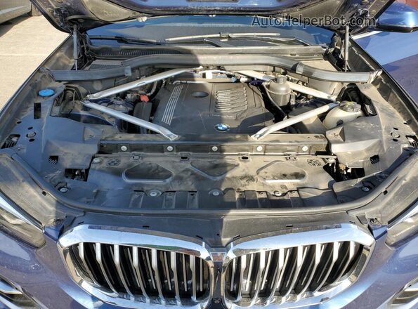 5UXCR4C05M9F14872 2021 BMW X5 Blue Вид підкапотного простору