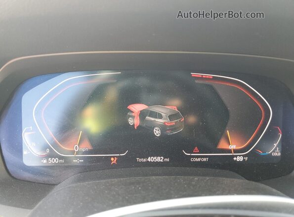 5UXCR6C04LLL82908 2020 BMW X5 Black Սարքավորումների վահանակի տեսք