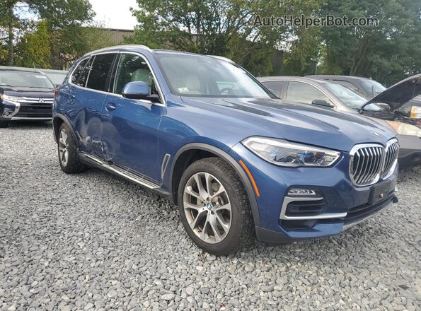 5UXCR6C05LLL76020 2020 BMW X5 Blue Передня права чверть