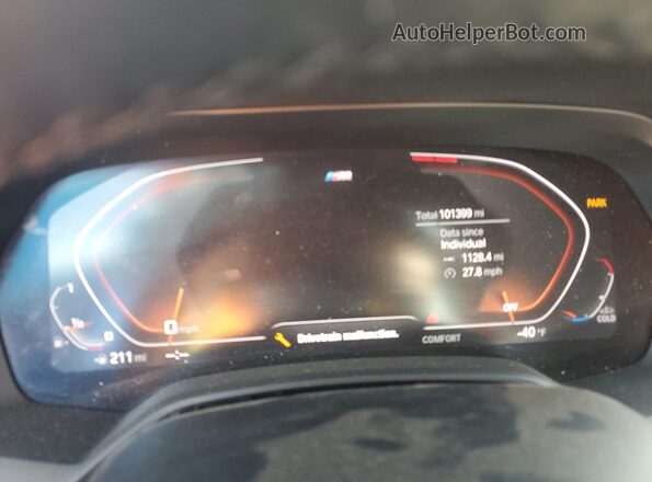 5UXCR6C52KLL60769 2019 BMW X5 White Widok zestawu wskaźników