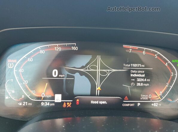 5UXCW2C04L9A01365 2020 BMW X7 Black Widok zestawu wskaźników