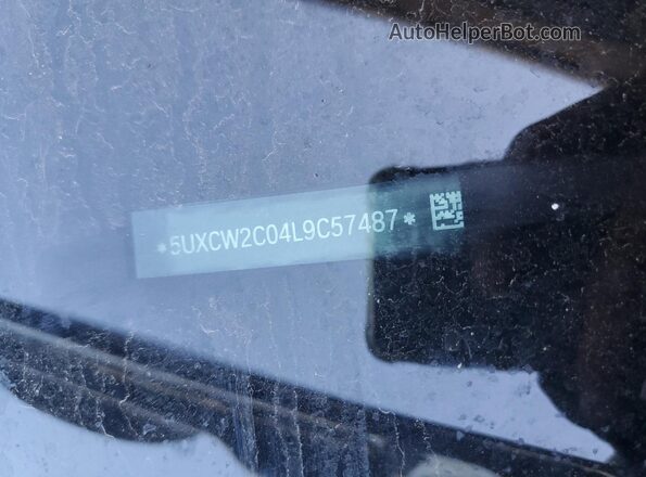 5UXCW2C04L9C57487 2020 BMW X7 Charcoal Vista de la etiqueta del VIN