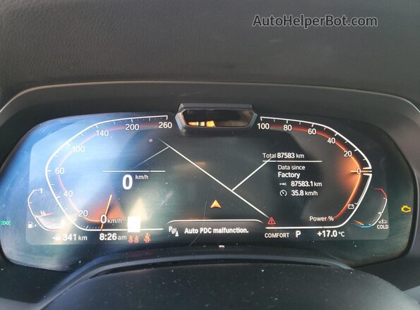 5UXCW2C06M9F30415 2021 BMW X7 Black Widok zestawu wskaźników