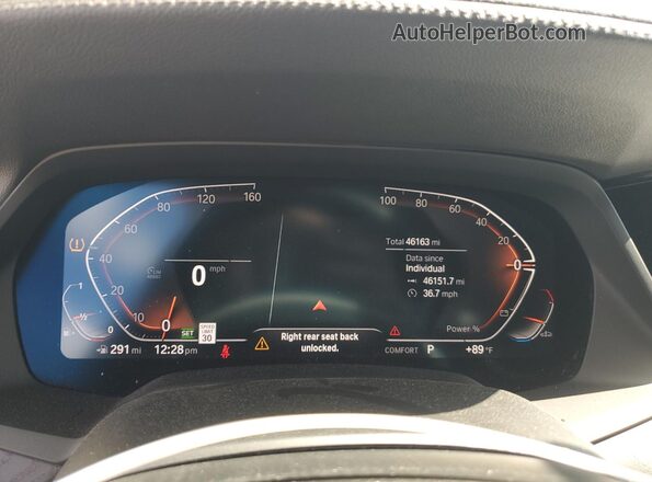 5UXCW2C07M9H26864 2021 BMW X7 Black ხელსაწყოთა პანელის ხედი
