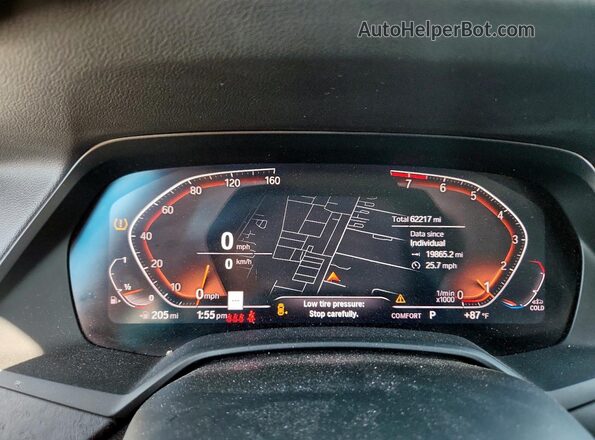 5UXCW2C08L9C51062 2020 BMW X7 Gray Սարքավորումների վահանակի տեսք