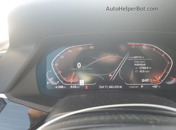 5UXCW2C09L0E74988 2020 BMW X7 Gray Вид щитка приладів