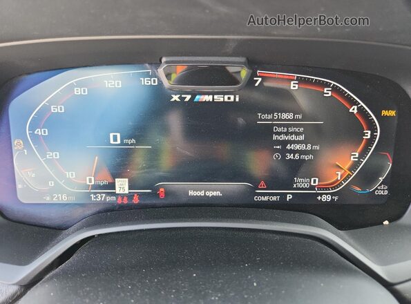 5UXCX6C01N9M94359 2022 BMW X7 Black 